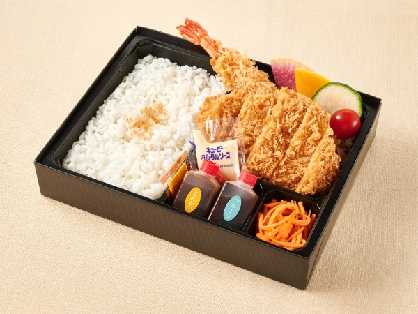 神楽のお得なロースカツとエビフライ弁当