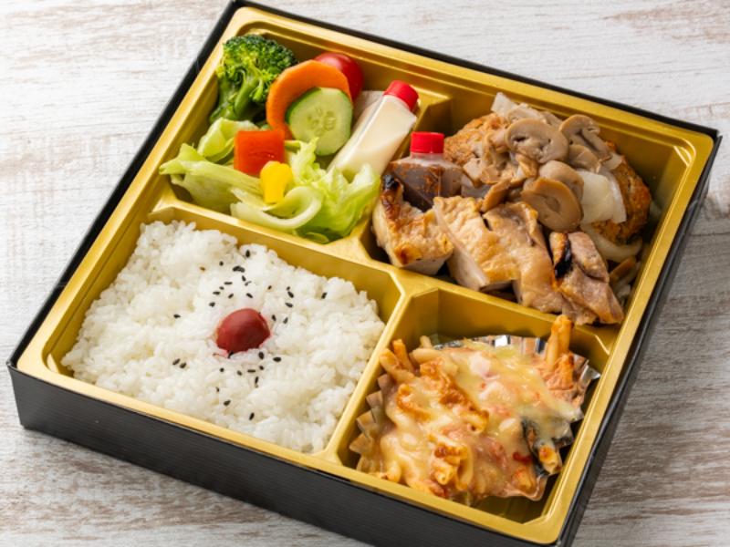 常陸牛ハンバーグミックスグリル弁当