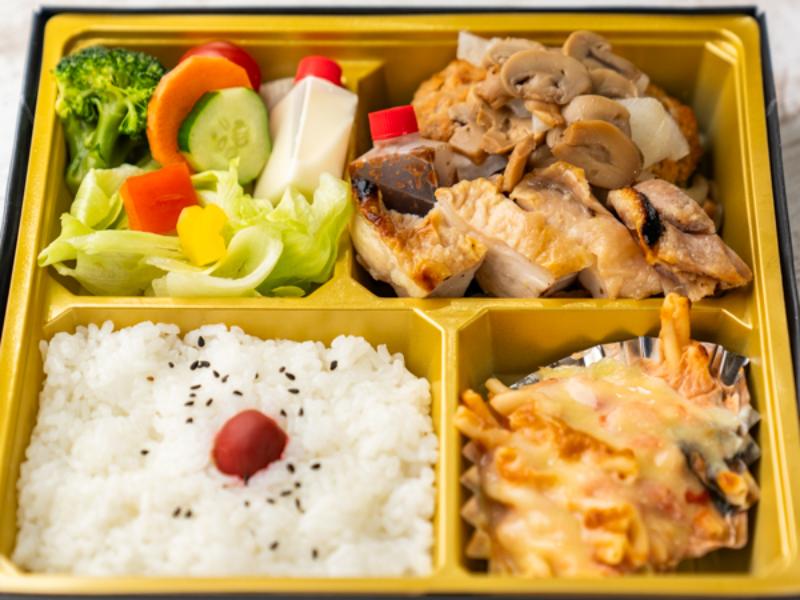 常陸牛ハンバーグミックスグリル弁当