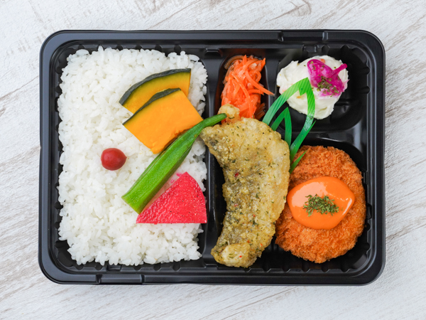 Deliランチ 白身魚のジェノベーゼ＆ビスクソースのカニクリ