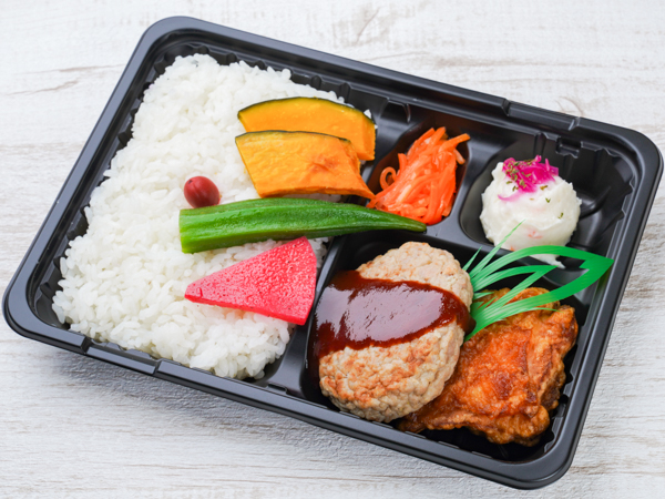 Deliランチ フライドチキン＆ハンバーグ