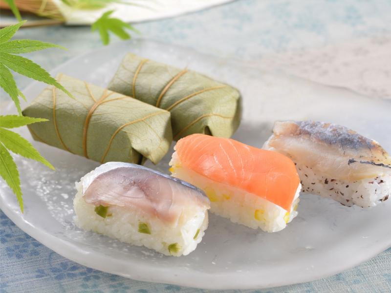 【販売期間6月6日～8月31日お届け分限定】夏の柿の葉寿司3種5個入
