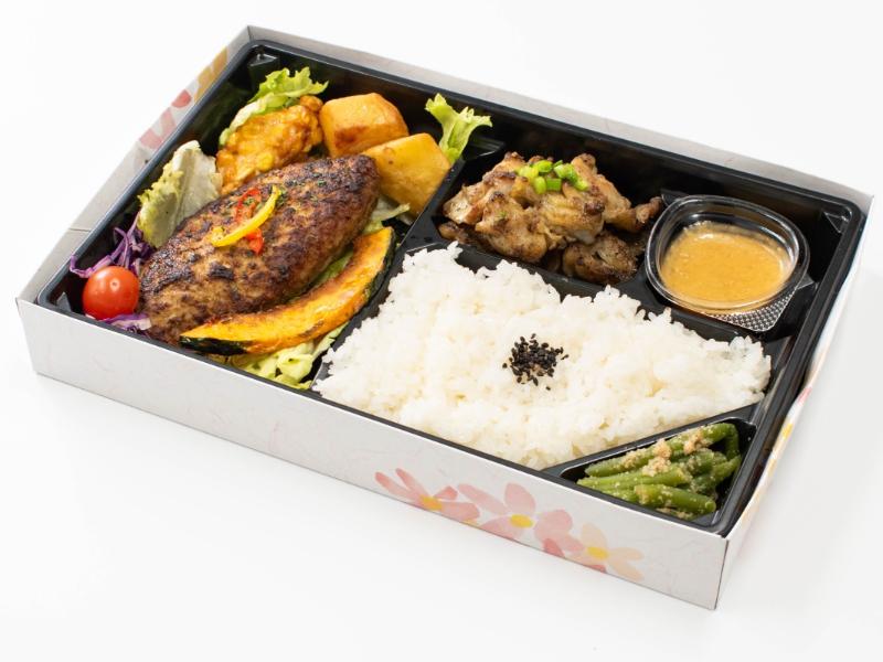 ハンバーグ＆鶏ハラミ弁当