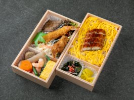 厳選牛ステーキとうなぎの二段重