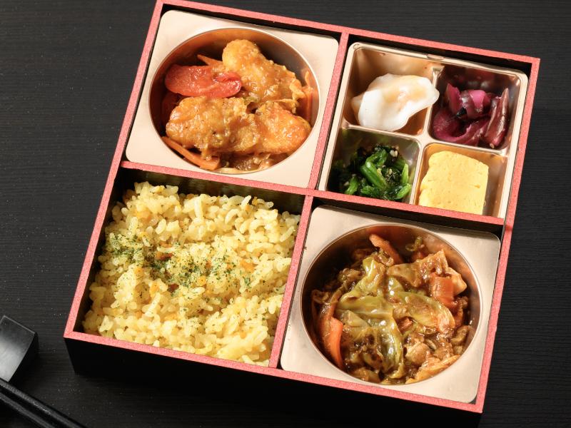酢豚と回鍋肉の炒飯弁当