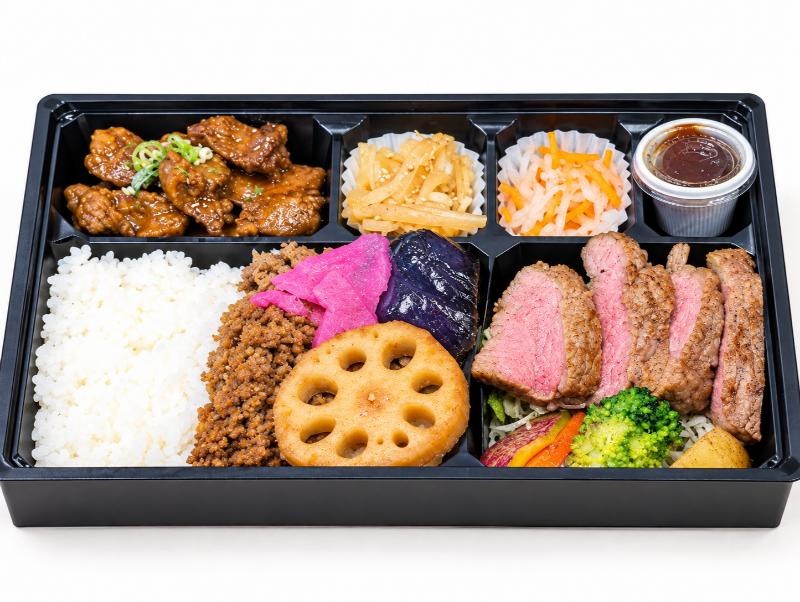 【夢の大地豚ステーキ＆和牛すじ大根】贅沢W肉と彩り野菜御膳