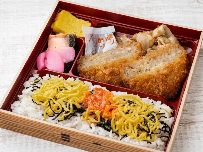 生姜焼き黒豚メンチカツ海苔幕の内