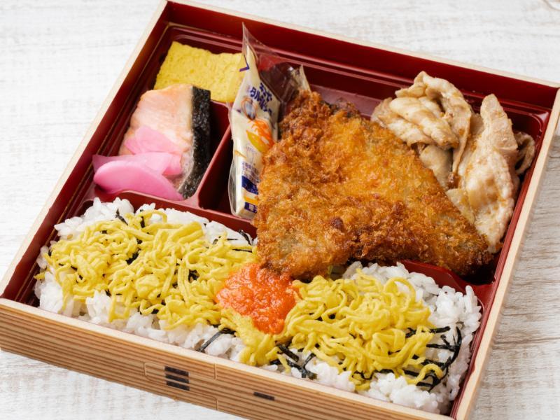 生姜焼きアジフライ海苔幕の内