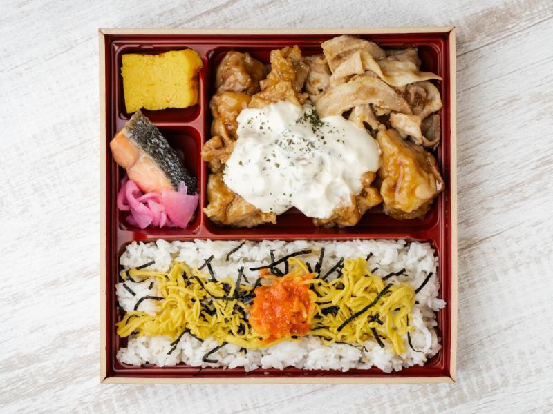 生姜焼きチキン南蛮海苔幕の内