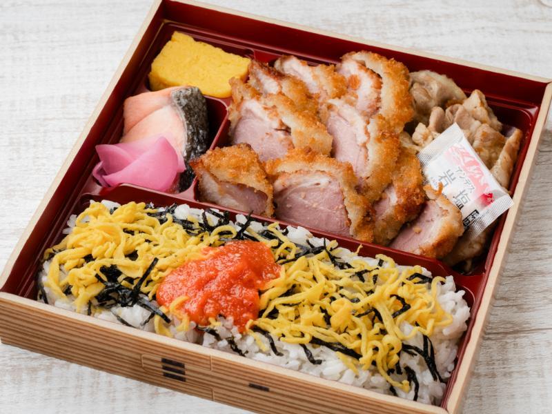 生姜焼き鴨カツ海苔幕の内