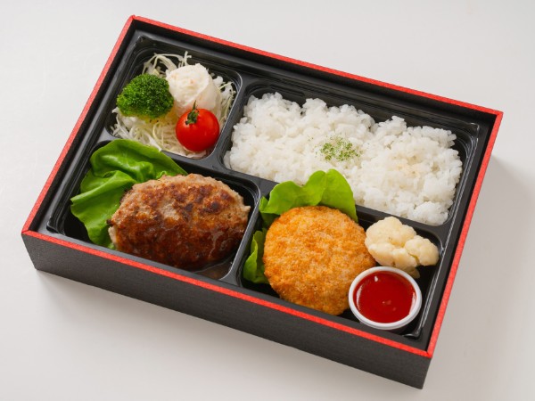 ハンバーグとクリームコロッケ弁当