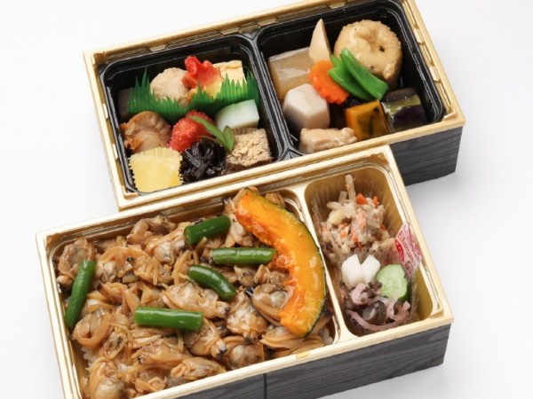 あさり炊き込み二段弁当