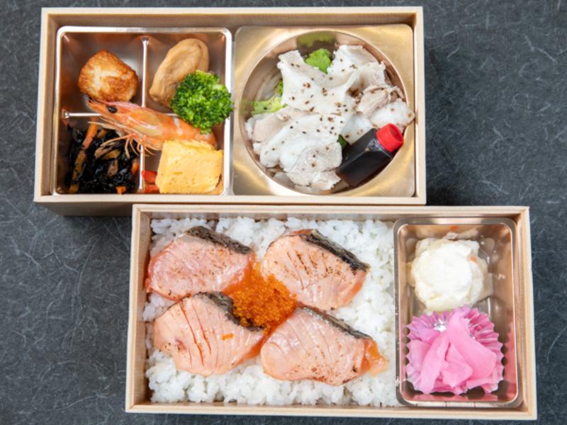 漬け炙りサーモン2段重