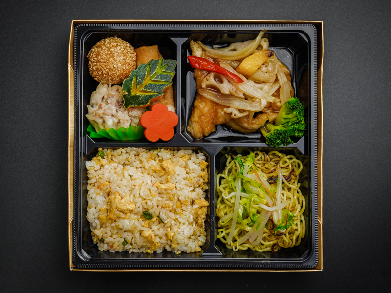 【4升】白身魚の甘酢あんかけと炒飯弁当