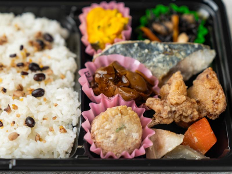 ［Ａ－５］【２５品目とたんぱく質が摂れる】根菜サバ塩麹・唐揚げつくね鶏レバー弁当