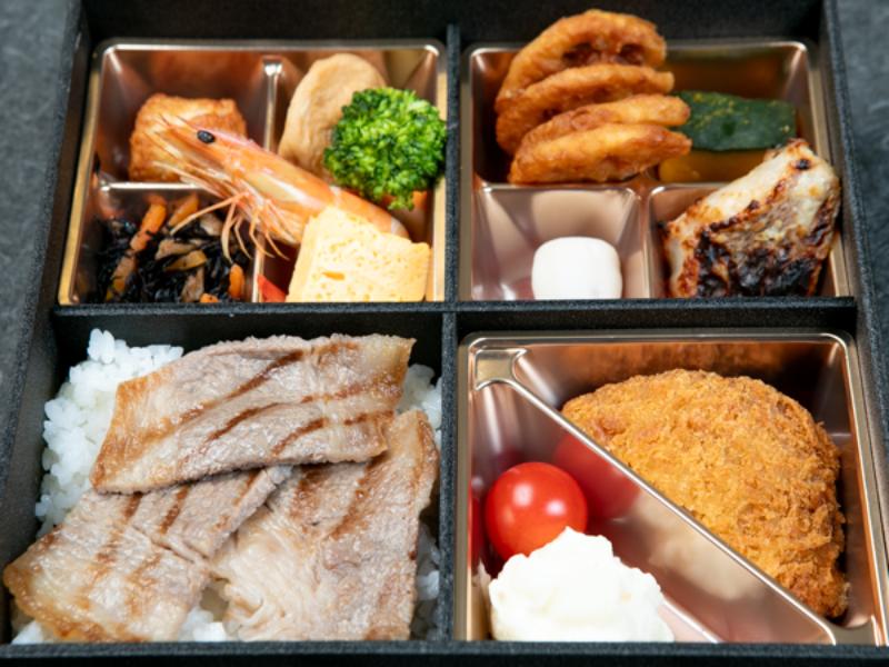 飛騨牛焼肉と飛騨牛ミンチカツ御膳