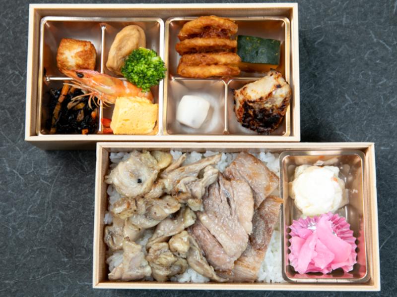 飛騨牛焼肉と鶏ハラミの炭焼き御膳