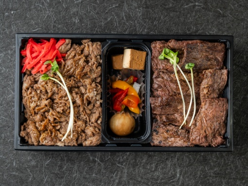 特選炭火香る牛やわらか重＆ハラミステーキ（大）