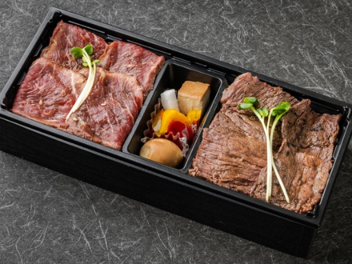 特選 炭火焼ローストビーフ＆ハラミステーキ重