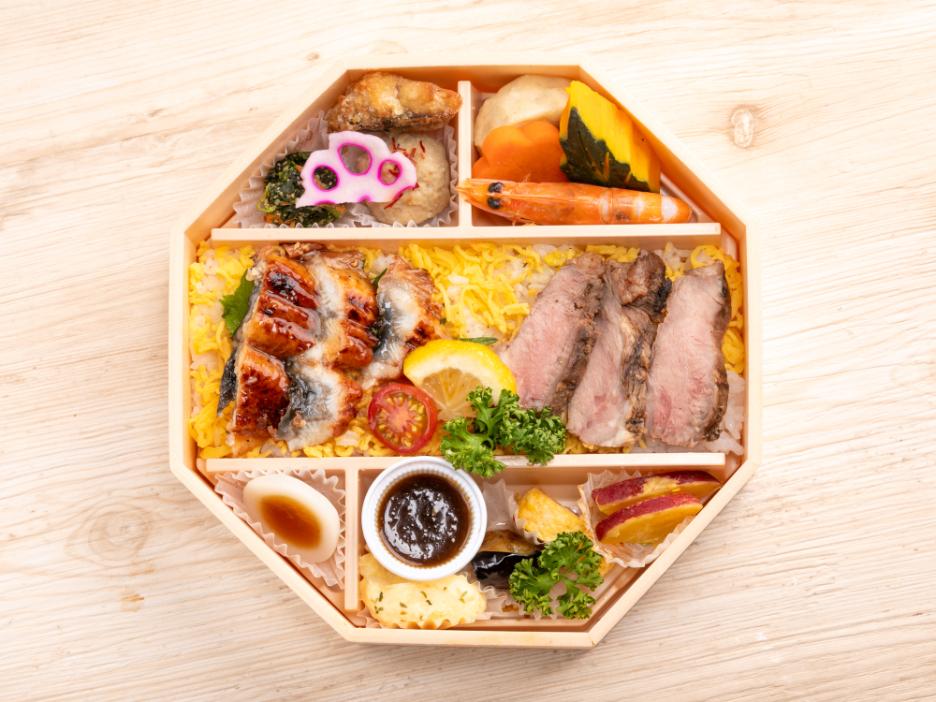 鰻牛六角弁当