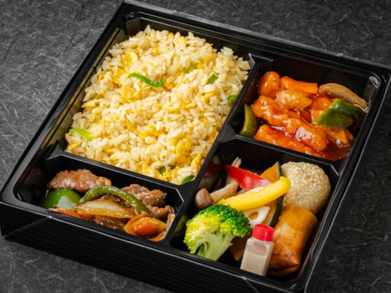 【選べるご飯】白身魚の甘酢あんかけと牛肉オイスターソース御膳
