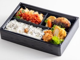 ハンバーグとチキンソテー弁当