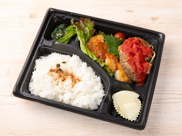 豚ロースとんかつとハンバーグ弁当