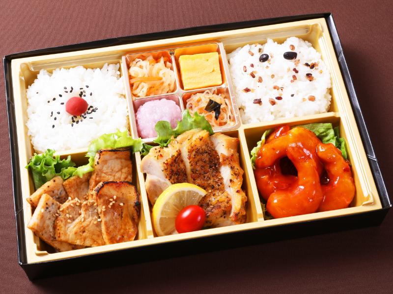 和洋中御膳（豚の西京焼き、チキンステーキ、エビチリ）