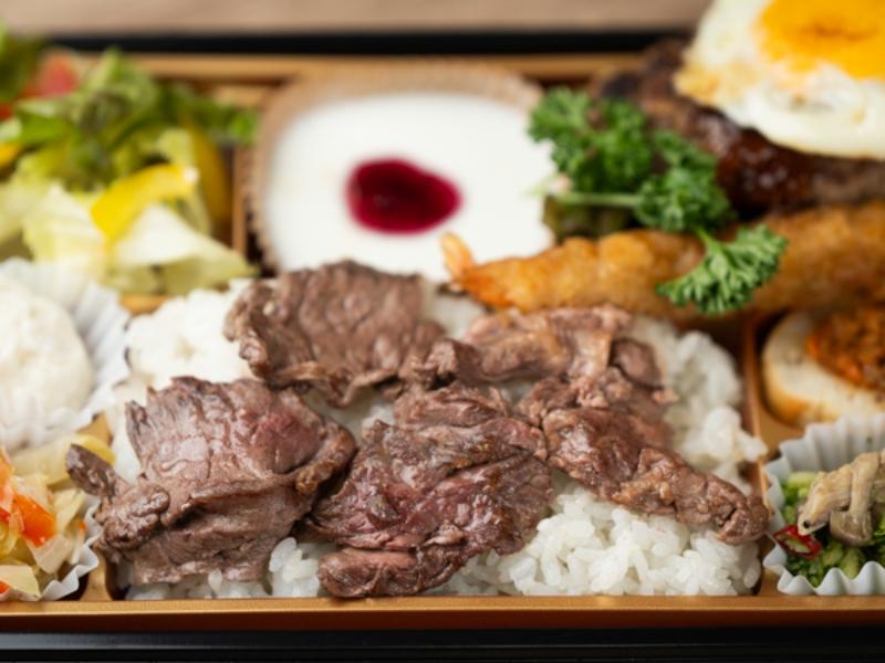 【肉の共演】厳選ハラミと手ごねハンバーグの醤油コンボ御膳