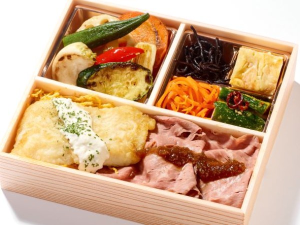 ローストビーフ 白身魚ムニエル弁当