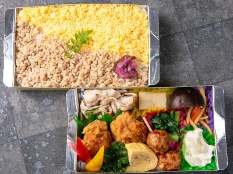 葱塩豚カルビ×鶏の唐揚げ弁当