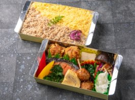 鶏の唐揚げ×鮭の塩焼き弁当