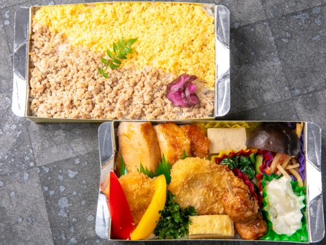 鶏の照り焼き×豚のヒレカツ弁当
