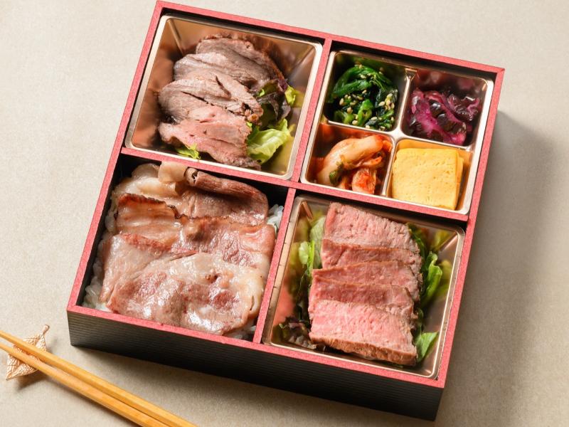 白老牛の豪華3種肉御膳