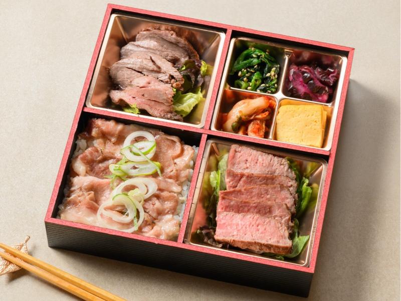 牛カルビの豪華3種肉御膳