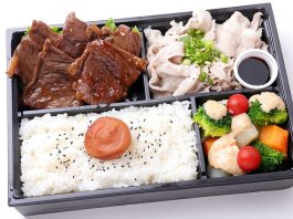 牛カルビ焼肉と国産もち豚のしゃぶしゃぶ弁当