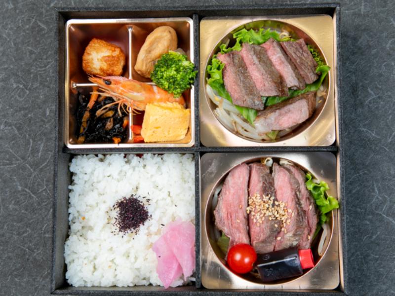 【期間限定価格】カイノミステーキ2種盛り弁当