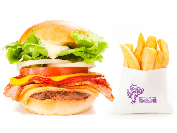 ベーコンチーズバーガー（ポテト付）