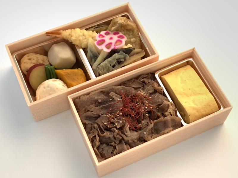 百年の手焼き　京のだし巻きと京風和牛めし・天ぷら弁当【908】