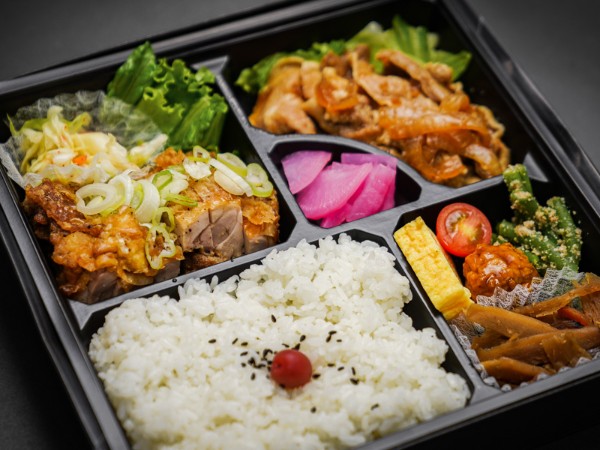 油淋鶏と生姜焼き弁当