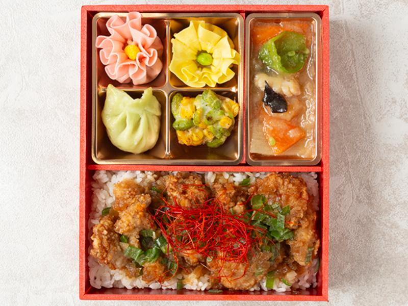 よだれ鶏と五目煮の彩り焼売弁当