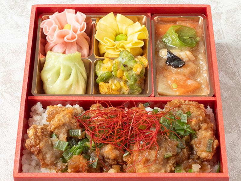 よだれ鶏と五目煮の彩り焼売弁当