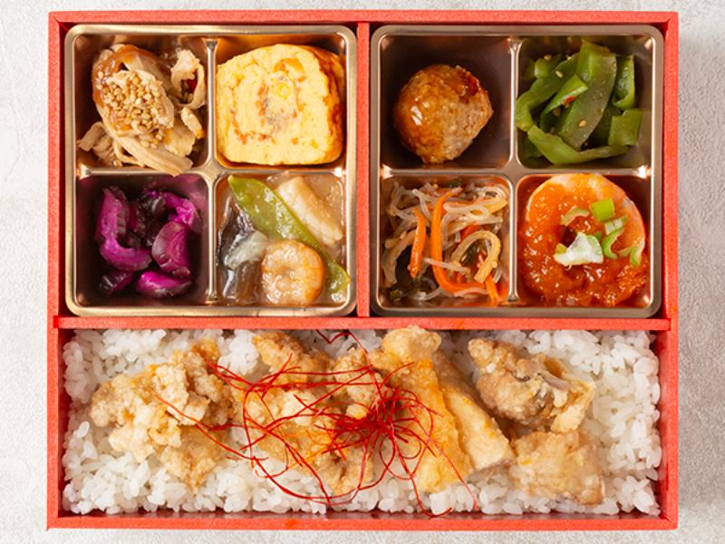よだれ鶏のおかず満載弁当