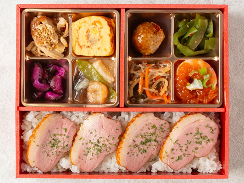 合鴨ローストのおかず満載弁当