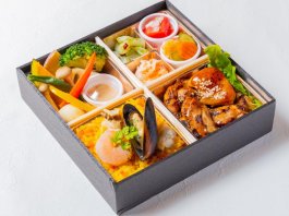 季節の副菜パエリアとグリルチキン洋膳