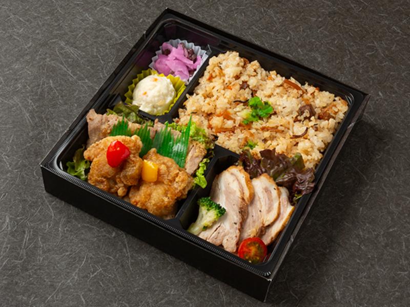 お肉のトリオ御膳〜季節の混ぜご飯〜