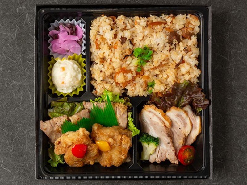 お肉のトリオ御膳〜季節の混ぜご飯〜