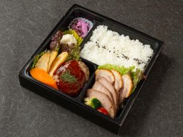 手づくり和牛ハンバーグ御膳（ローストポーク増量）