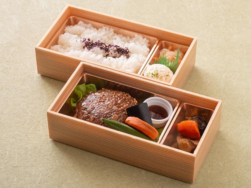 ゆかり御飯＆ハンバーグの豪華二段御膳