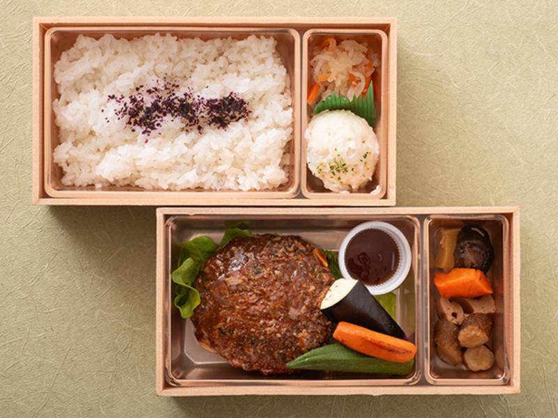 ゆかり御飯＆ハンバーグの豪華二段御膳